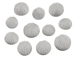Bao Bao dumplings isolated on white