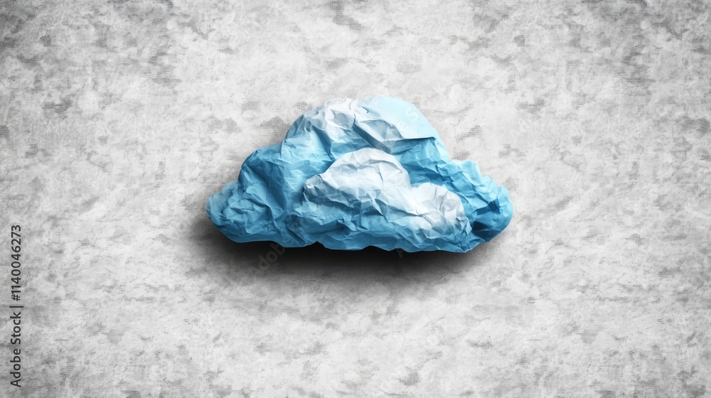 Aufkleber blue paper cloud texture on grunge background creating an artistic and abstract representation of sk