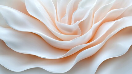 Obraz premium Elegant Cream Abstract Swirls Soft Smooth Flowing Fabric Texture Background