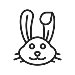Bunny icon vector image. Suitable for mobile apps, web apps and print media.