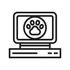 Monitor icon vector image. Suitable for mobile apps, web apps and print media.