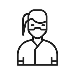 Nurse icon vector image. Suitable for mobile apps, web apps and print media.