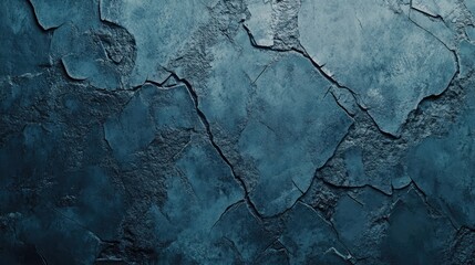 Cracked Blue Grey Concrete Wall Texture Abstract Background for Design and Artistic Projects