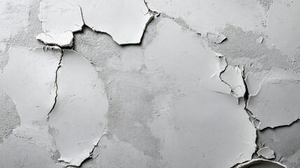 Naklejka premium cracked textured gray wall background with peeling paint suitable for design or advertisement use