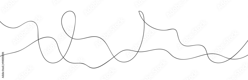Poster seamless wavy line pattern with curvy abstract squiggles in a psychedelic wiggle design. flat vector