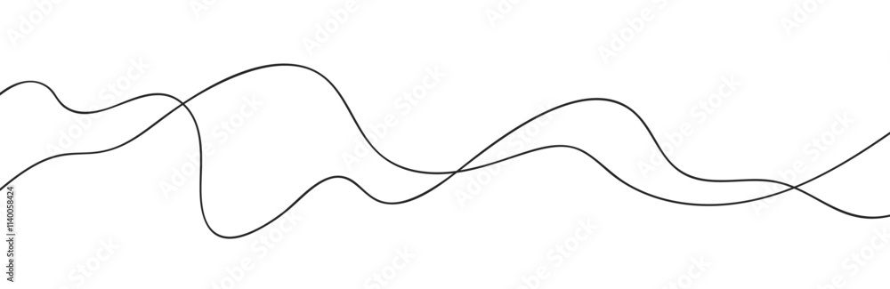 Poster swoosh, swash underline stroke set.abstract wavy thin line. squiggle elements. vector isolated illus
