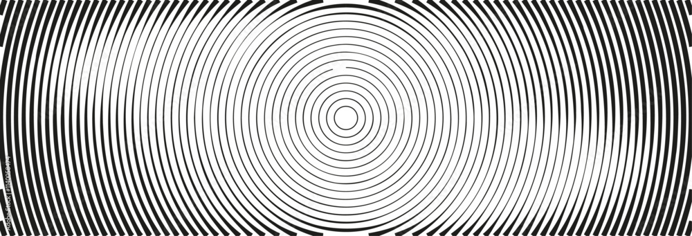 Poster abstract spiral pattern with concentric circular shapes and ripple effect. black and white radial gr