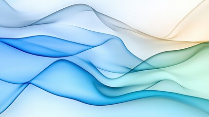 Abstract Blue Green Wave Background  Soft Flowing Lines  Dynamic Motion  Modern Design  Te