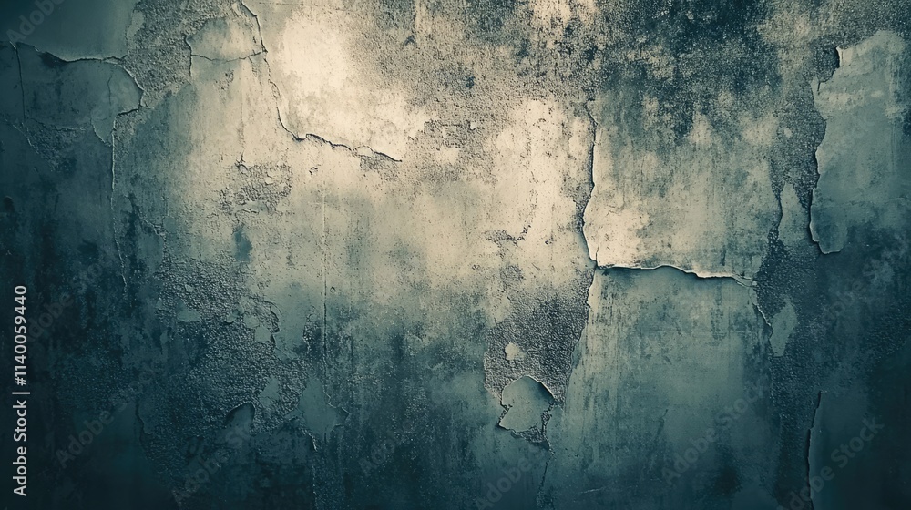 Poster Vintage cracked concrete wall texture with weathered appearances and intricate patterns ideal for backgrounds and design projects.