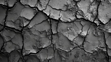Cracked concrete texture detailed closeup background for industrial or architectural design projects