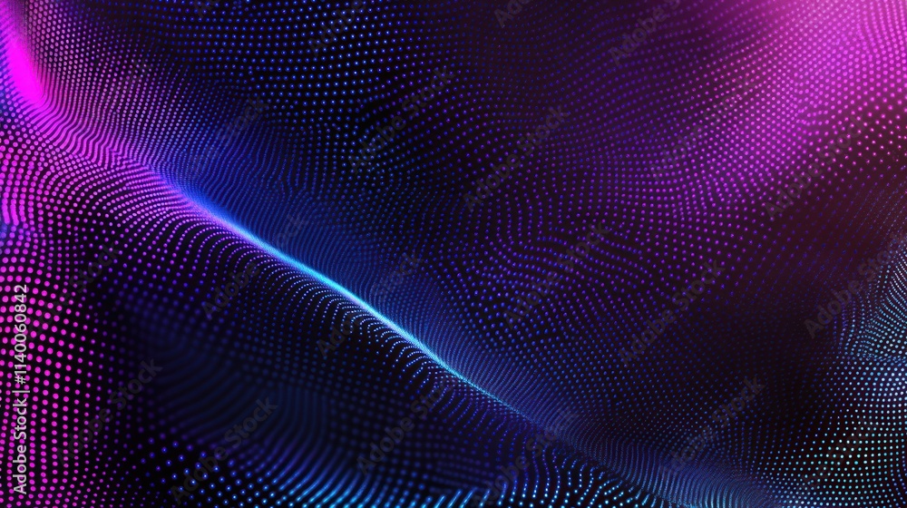 Aufkleber Abstract digital wave pattern with vibrant colors and intricate textures.