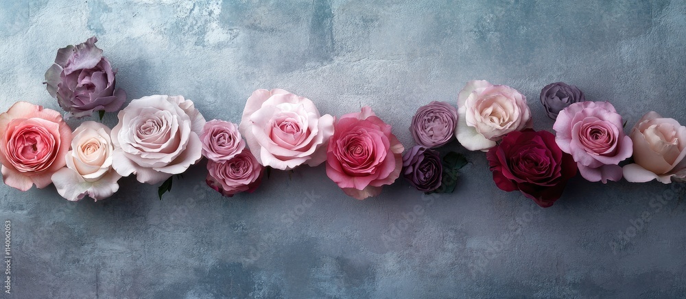 Poster Elegant Rose-Inspired Color Palette on Soft Textured Background for Design Projects