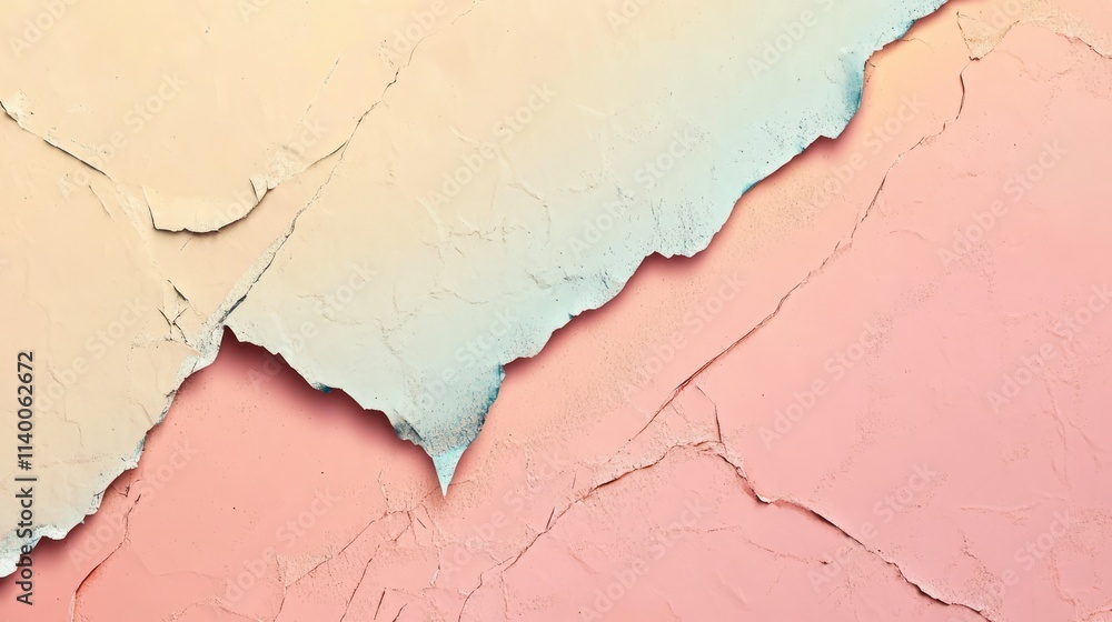 Poster torn cardboard texture with pastel colors blank space for design and creative projects rustic paper 