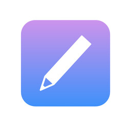 青紫色のグラデーション｜鉛筆マーク	
