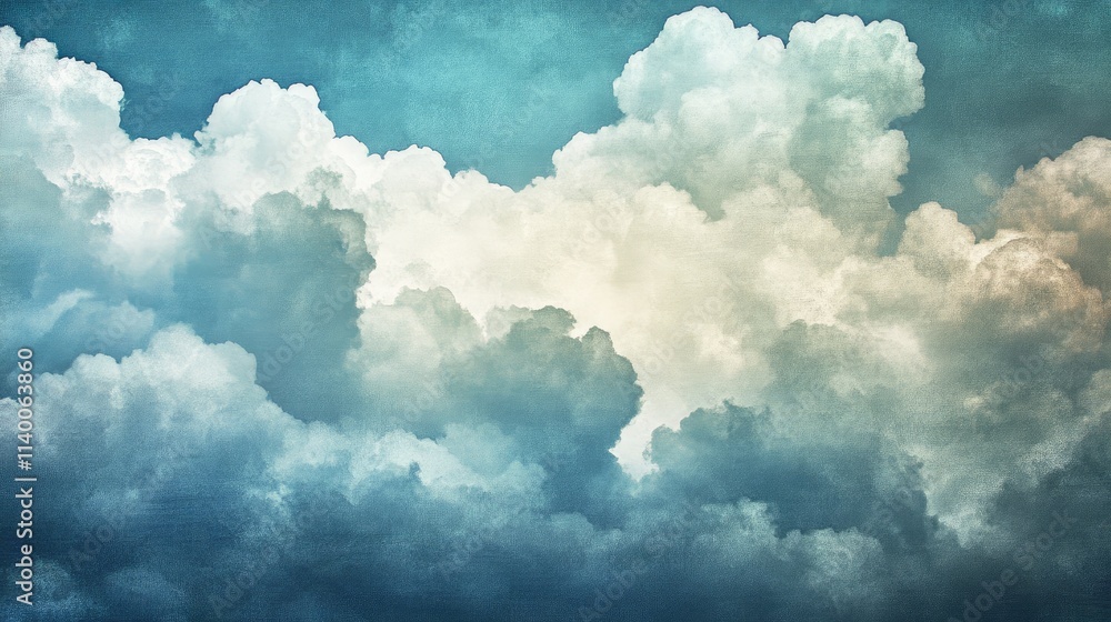 Poster serene watercolor clouds sky background with soft color gradients and artistic blur texture for desi