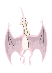 Cartoon dinosaur baby. Prehistoric funny little monster for children theme. Cartoon character in flat style. Vector illustration isolated on white background