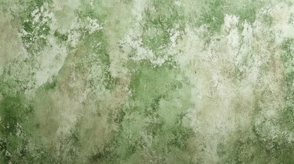 Weathered green stucco wall texture with a distressed appearance suitable for backgrounds in design projects or artistic compositions.