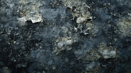 Aged textured cement wall with dark and dirty white paint showing deterioration and uneven surface.