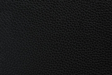 Uniform soft texture of genuine black leather