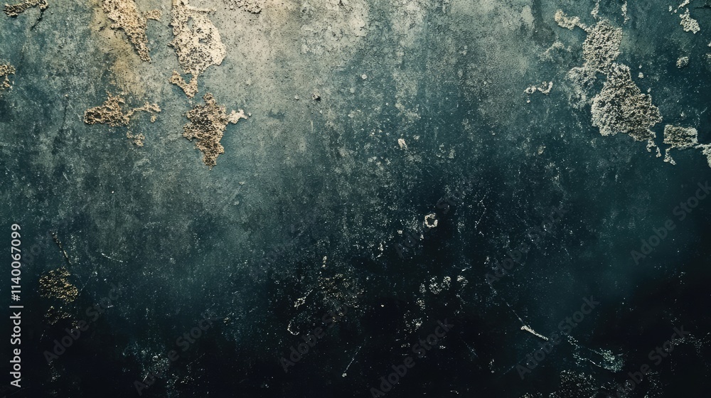 Aufkleber Old textured surface with dark mold and fungus growth creating a distressed and weathered appearance perfect for background use