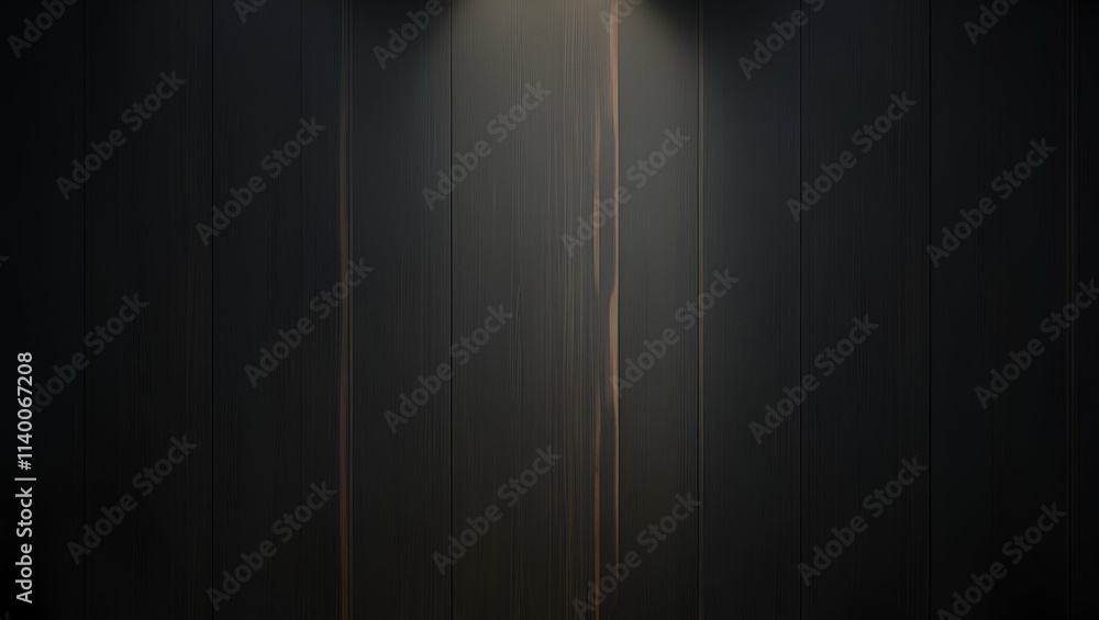 Poster a detailed black wood background with visible grain patterns and subtle textures, creating a realist