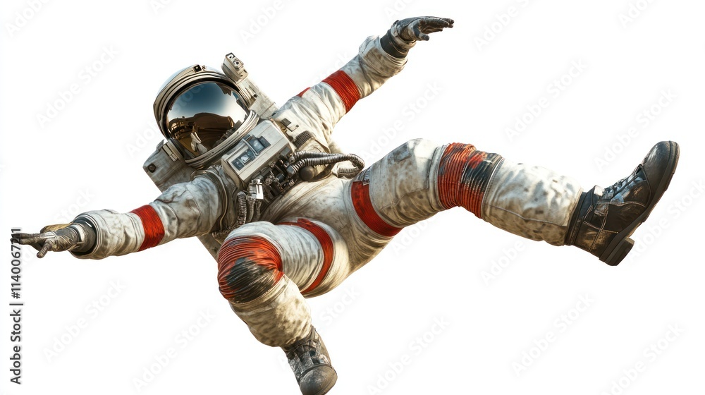 Aufkleber An astronaut in a spacesuit appears to be floating in space.