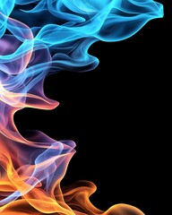 Dynamic fire performance, dancing sparks against a backdrop of midnight black.