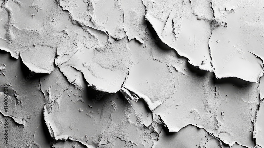 Aufkleber Peeled paint texture abstract background showcasing distressed layers in monochrome tones for artistic design and creative projects