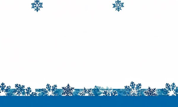 Diff&eacute;rentes croix et bordures bleues avec &eacute;toiles de neige sur fond blanc espace n&eacute;gatif copyspace, th&egrave;me hiver et No&euml;l, id&eacute;al pour les f&ecirc;tes de fin d'ann&eacute;e