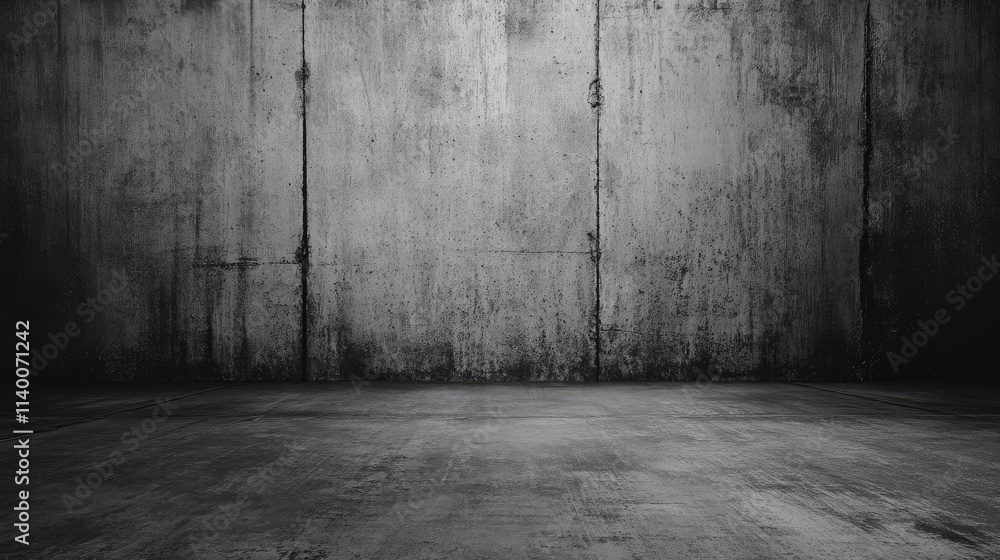Poster Grunge textured cement wall with uneven surfaces and shadows ideal for backgrounds and design projects