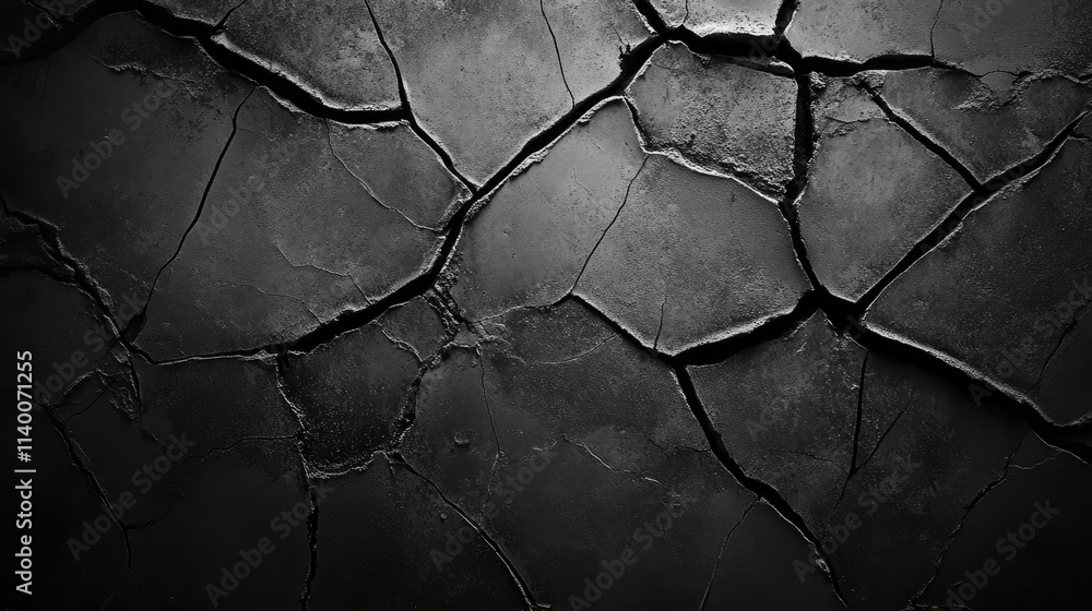 Poster cracked concrete wall background with intricate textured patterns suitable for design and architectu