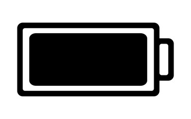 Battery full icon charge level battery PNG. isolate transparent background