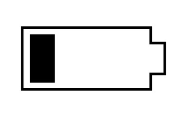 Obraz premium Low battery icon charge level battery PNG. isolate transparent background