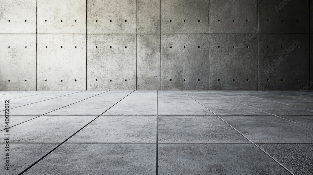 Poster concrete floor and wall texture with industrial design for backgrounds in modern architecture and co
