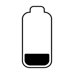 Low battery icon charge level battery PNG. isolate transparent background