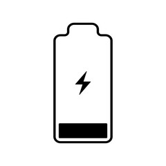 Charge battery icon PNG.  Low battery isolate transparent background