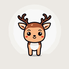Deer cute vector illustration