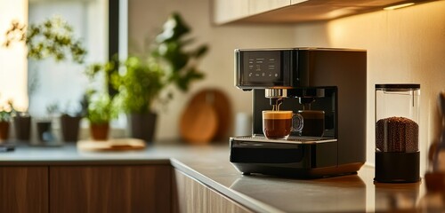 Modern Smart Coffee Machine in Action