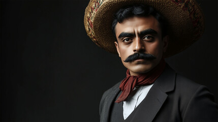 Emiliano Zapata, facial reconstruction based on a 1911 historical photograph during the height of the Mexican Revolution