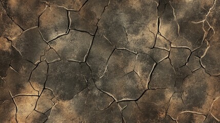 Cracked Concrete Floor Texture with Abstract Patterns for Background Use