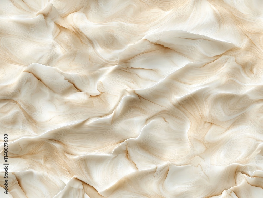 Poster abstract textured background with smooth waves and creamy beige tones