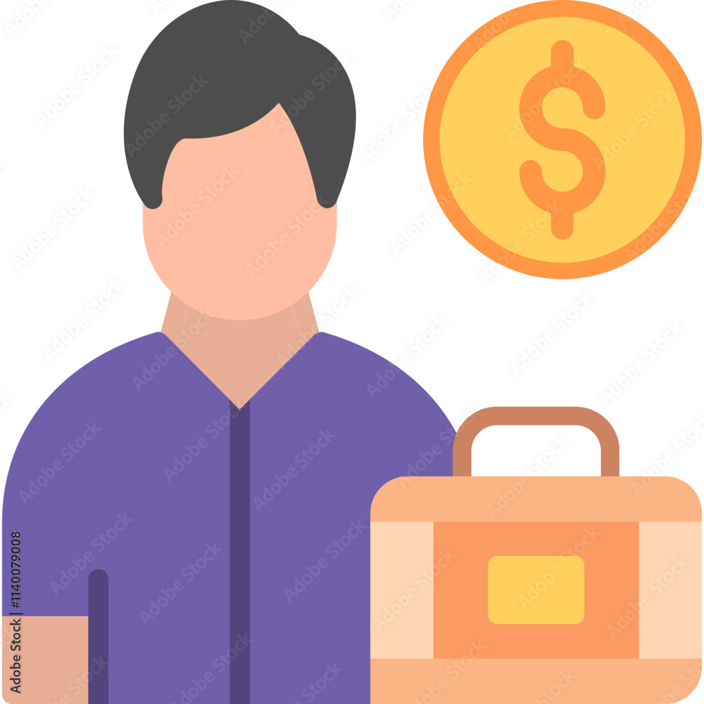 Poster Businessman Icon