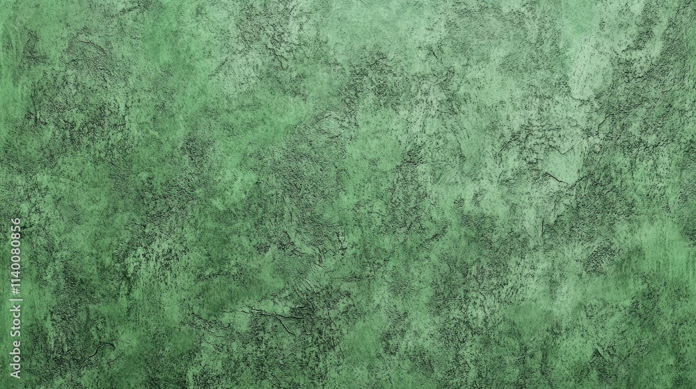 Poster textured green stucco wall with a weathered and worn appearance ideal for backgrounds or design proj