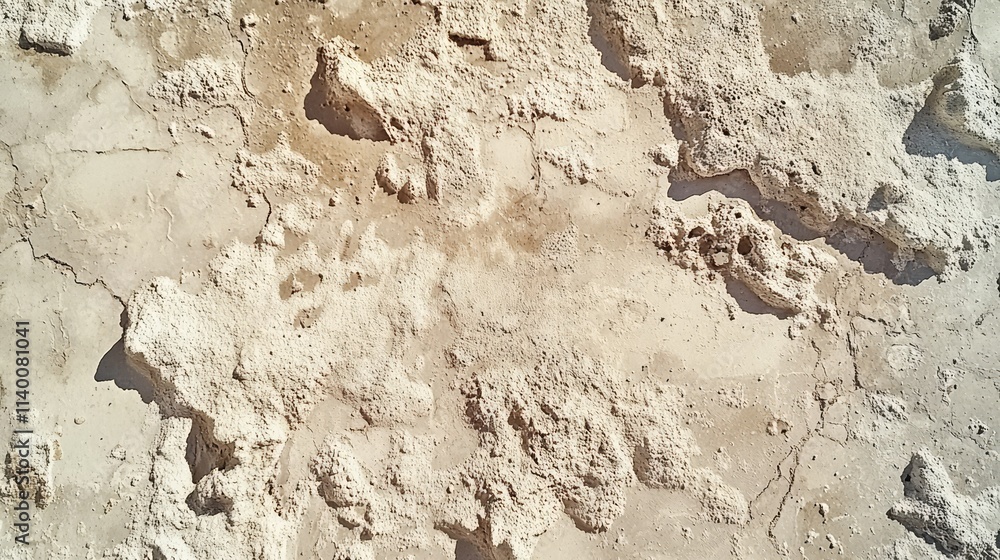 Poster Aged and Uneven Cement Surface Texture with Visible Wear and Cracks Ideal for Background and Architectural Designs