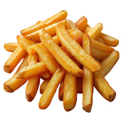 Savoring golden and crispy french fries a minimalist delight in a cozy diner environment