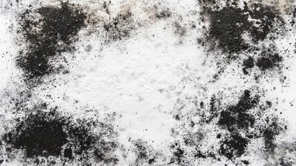 Fototapeta premium Textured dirty snow background with scattered dark particles and abstract effects for winter-themed design projects.