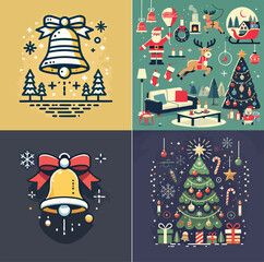 Naklejka premium Christmas Celebration Day Art & Illustration