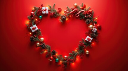 Obraz premium Christmas Heart Arrangement