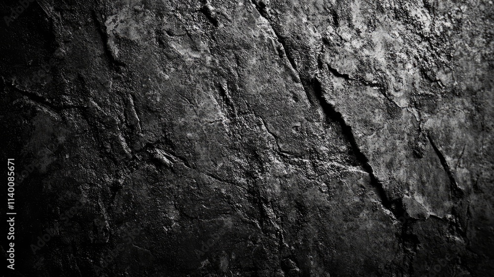 Aufkleber Grunge concrete surface texture with dark tones and detailed irregular patterns for background design and industrial themes