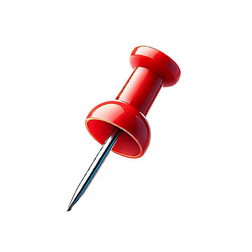 Red Push Pin Icon, High-Quality Vector Red Thumbtacks , Transparent Background Red Thumbtack PNG
